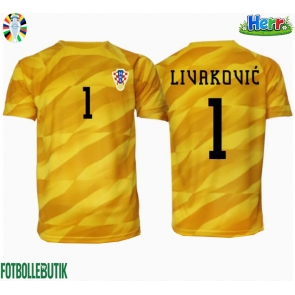 Kroatien Dominik Livakovic #1 Målvakt Hemmatröja EM 2024 Kortärmad